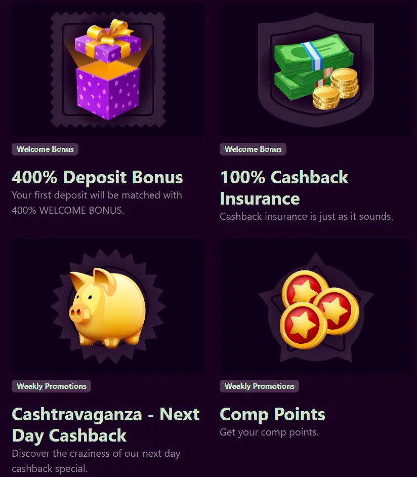 Bonusliste Avantgarde Casino